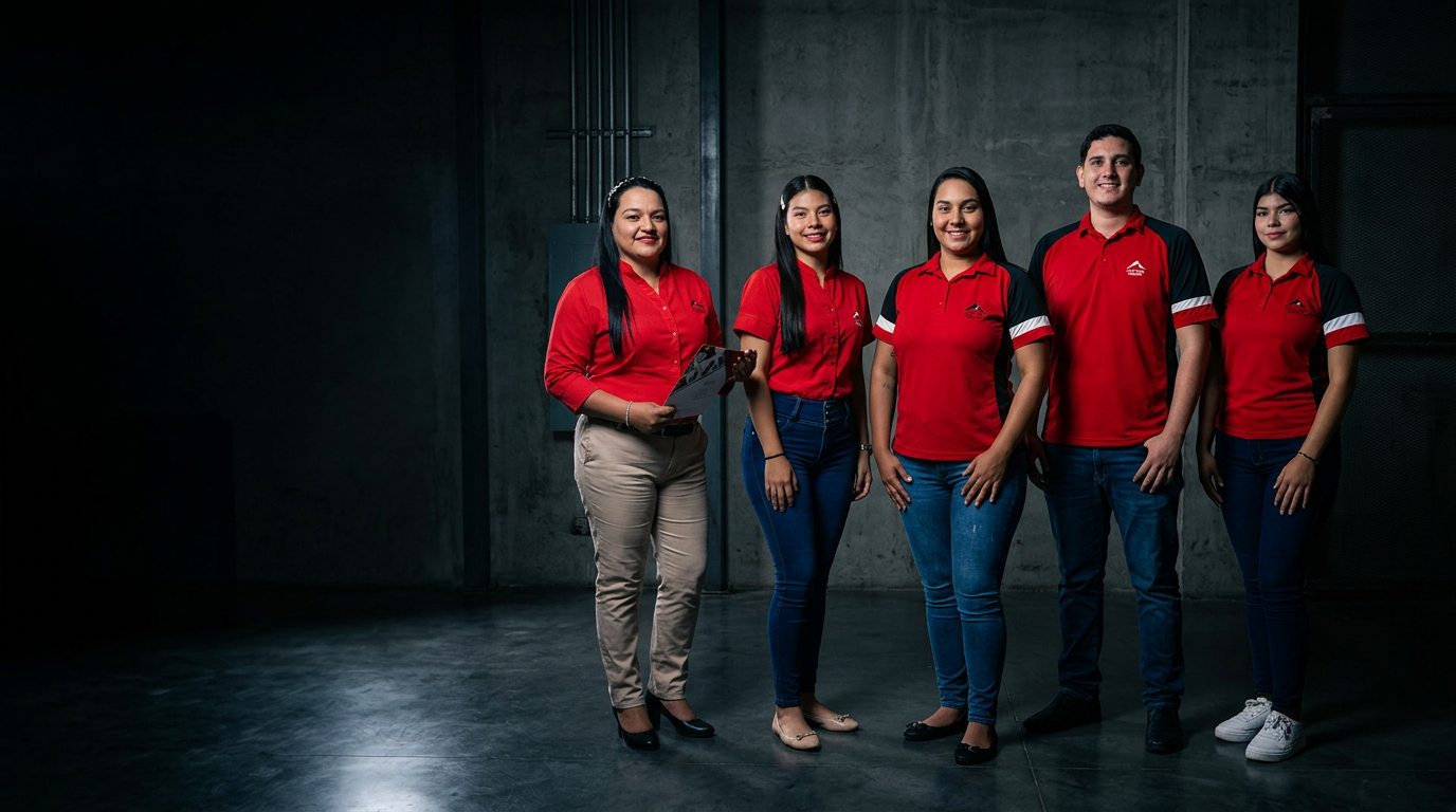 Equipo corporativo con uniformes Activa